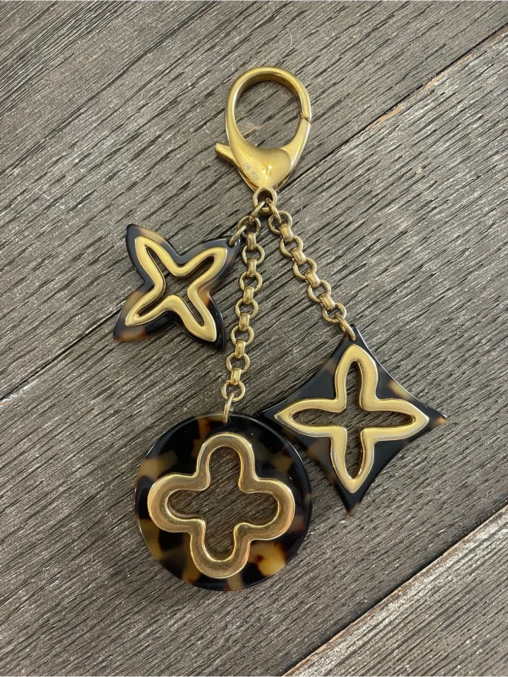 Louis Vuitton Gold-Tone Insolence Bag Charm Key Holder